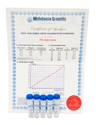 No. 200 Whitehouse Sieve Standards