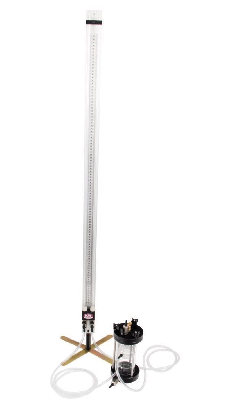 Permeameter shown with Double Free Standing Manometer (Free Standing Manometer sold separately)