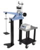 Dead-Weight Consolidation Load Frame shown with Frame Stand, Fixed Ring Consolidometer, LVDT, and Digital Readout (cart is user supplied)