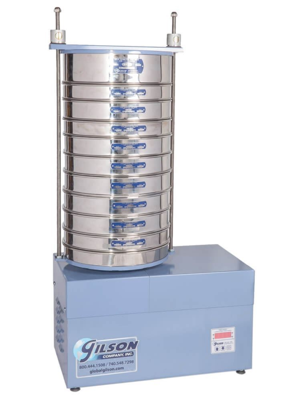 EZ-Clamp on the SS-12R Sieve Shaker (Sieve shaker and sieves not included)