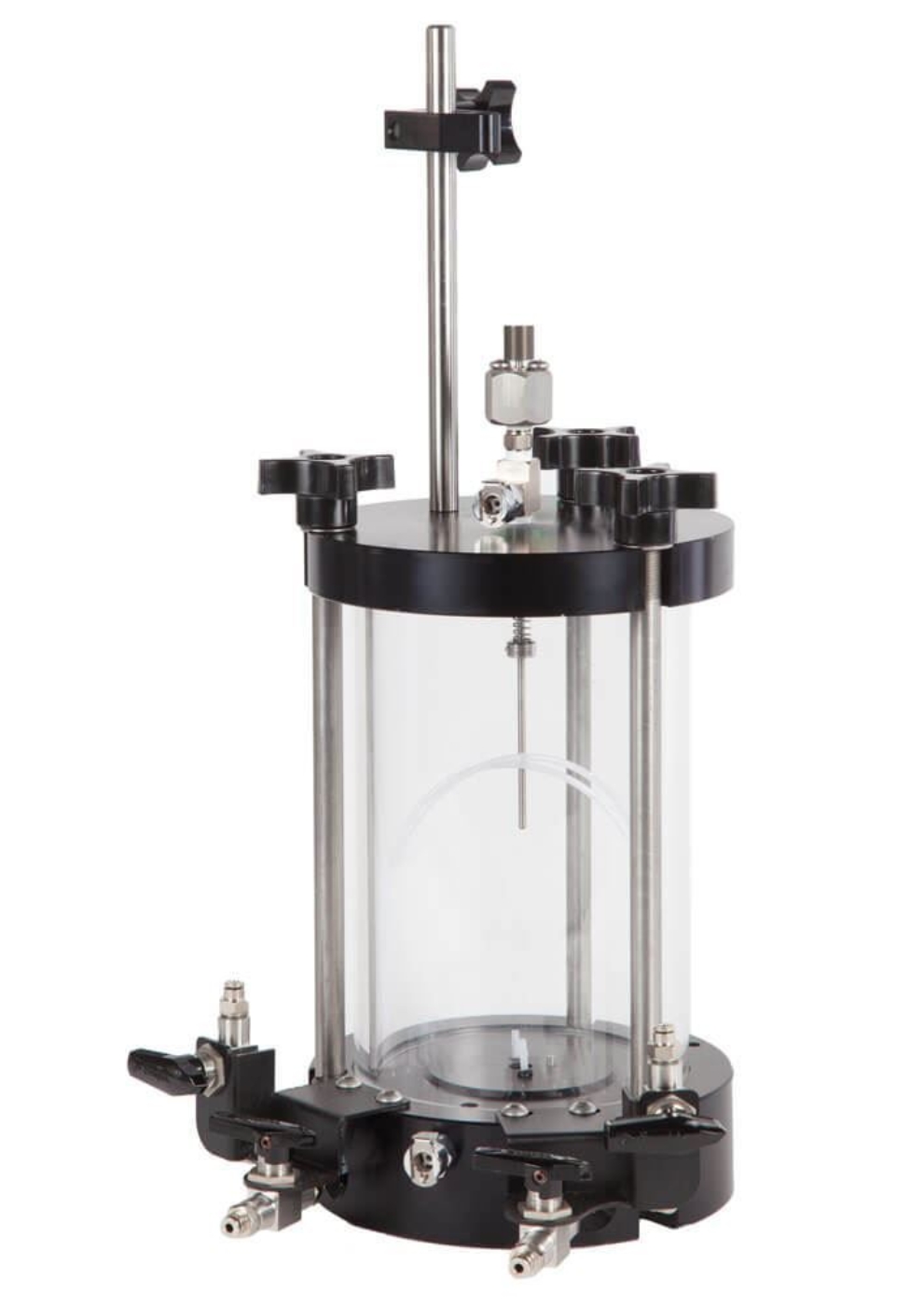 Flexible Wall Permeability Cell with optional Specimen Height Indicator and factory-installed Dial Indicator Rod and Bracket