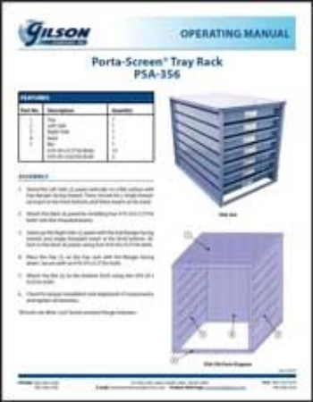 Picture for category Porta-Screen® Tray Rack