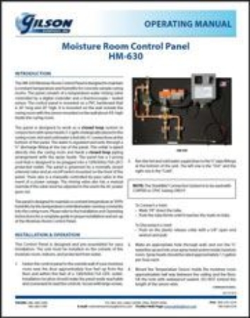 Picture for category Moisture Room Control Panel