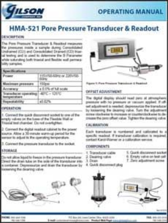 Picture for category Pore Pressure Gauge w/ Transducer