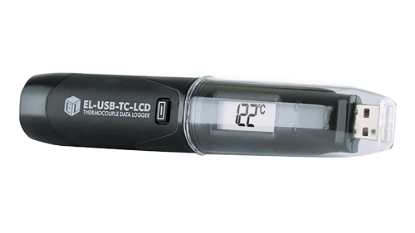 Picture of USB Thermocouple Temperature Data Logger with Display, 32–392°F (0–200°C)