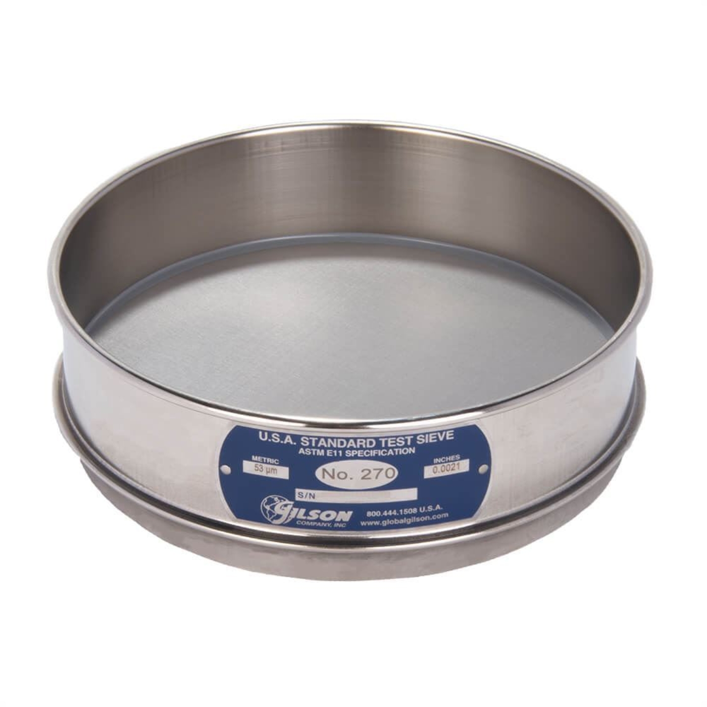 Picture of 8in Sieve, All Stainless, Full-Height, No.270