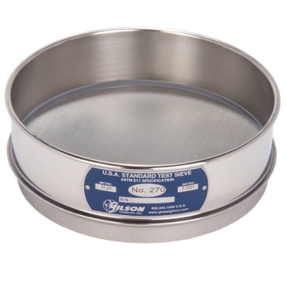 Picture of 8in Sieve, All Stainless, Full-Height, No.270 with Backing Cloth