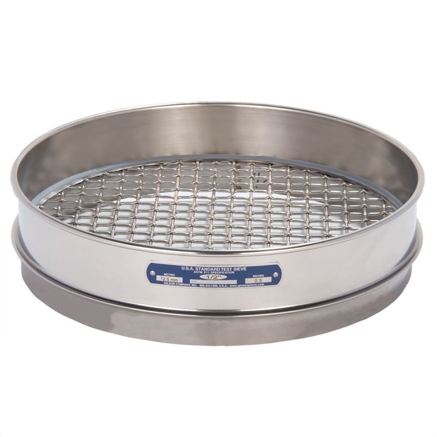 Picture of 12in Sieve, All Stainless, Intermediate-Height, 1/2in
