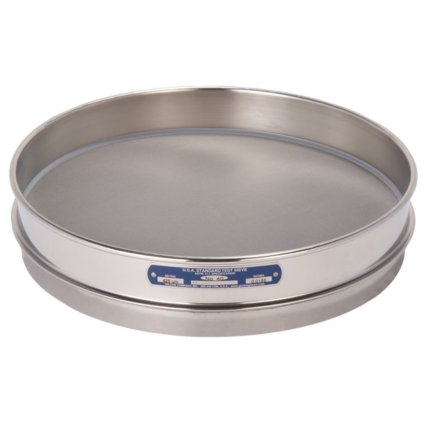 Picture of 12in Sieve, All Stainless, Half-Height, No.40