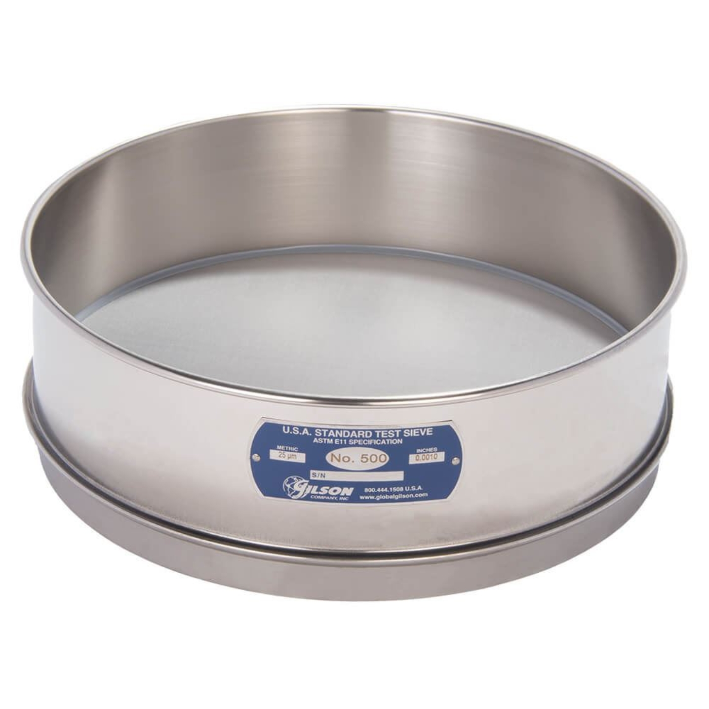 Picture of 12in Sieve, All Stainless, Full-Height, No.500
