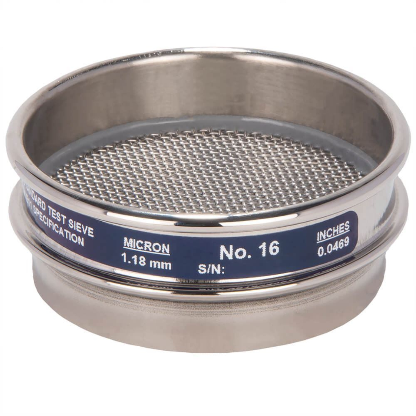 Picture of 3in Sieve, All Stainless, Half-Height, No.16