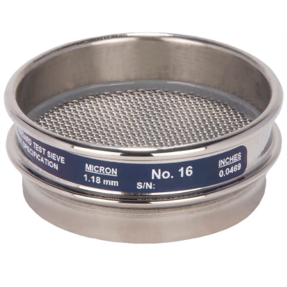 Picture of 3in Sieve, All Stainless, Half-Height, No.16