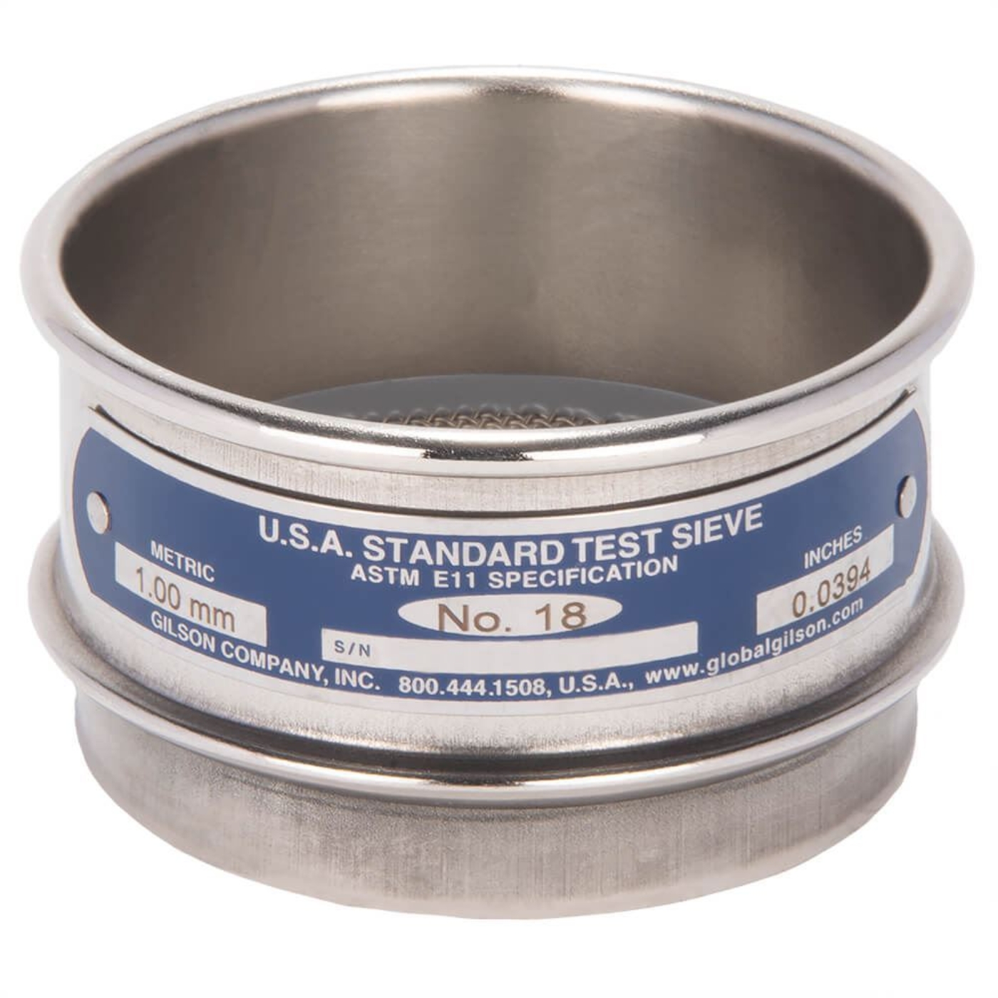 Picture of 3in Sieve, All Stainless, Full-Height, No.18