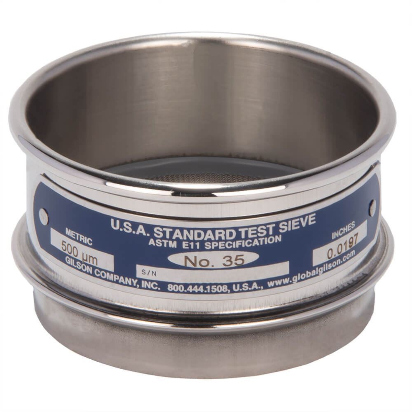 Picture of 3in Sieve, All Stainless, Full-Height, No.35