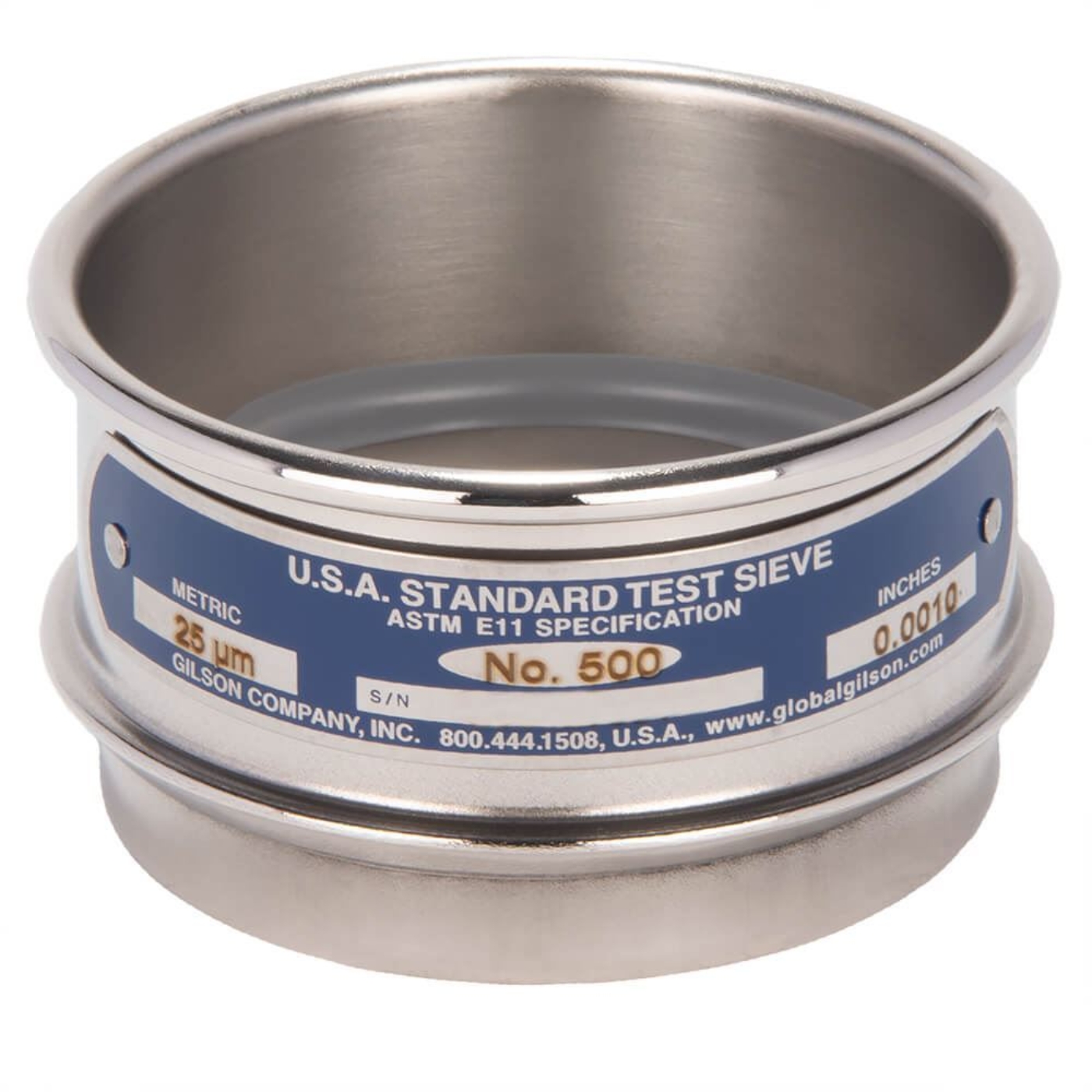Picture of 3in Sieve, All Stainless, Full-Height, No.500