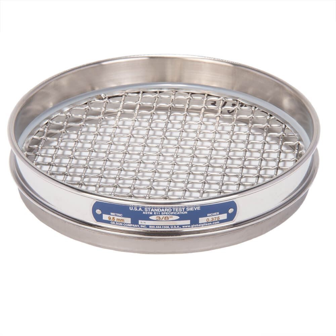 Picture of 8in Sieve, All Stainless, Half-Height, 3/8in