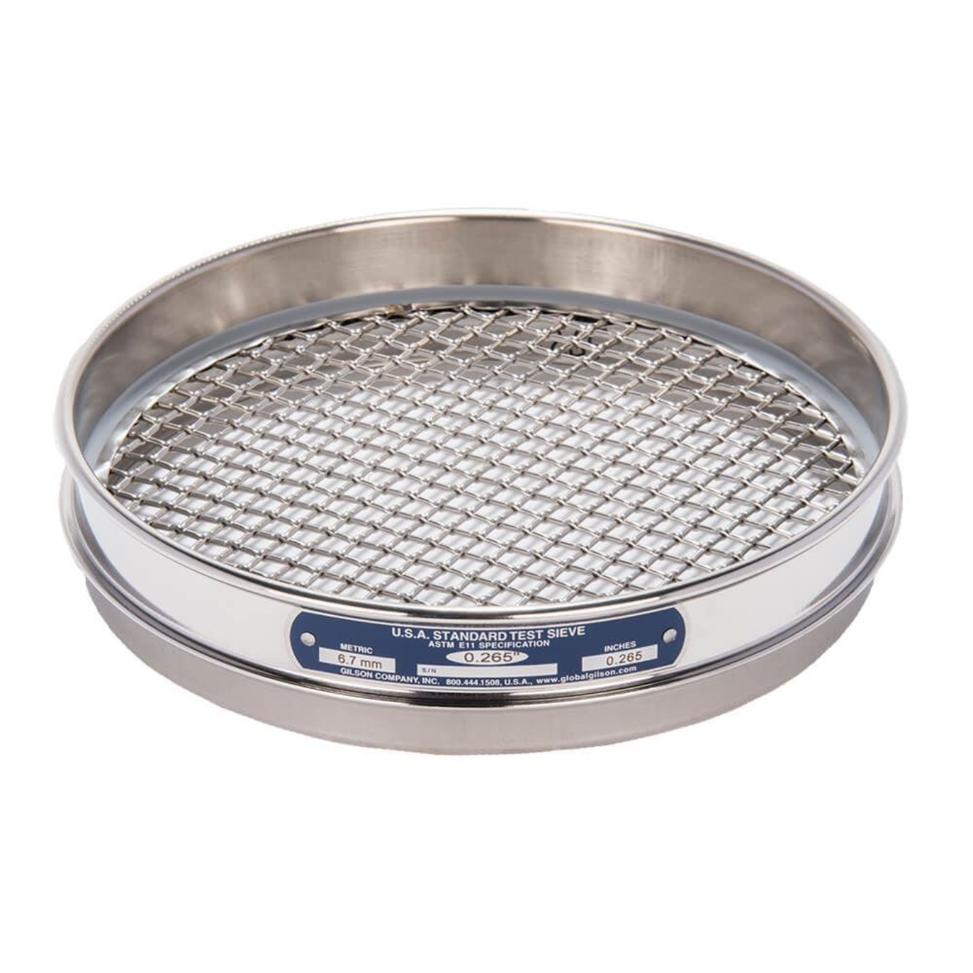 Picture of 8in Sieve, All Stainless, Half-Height, .265in