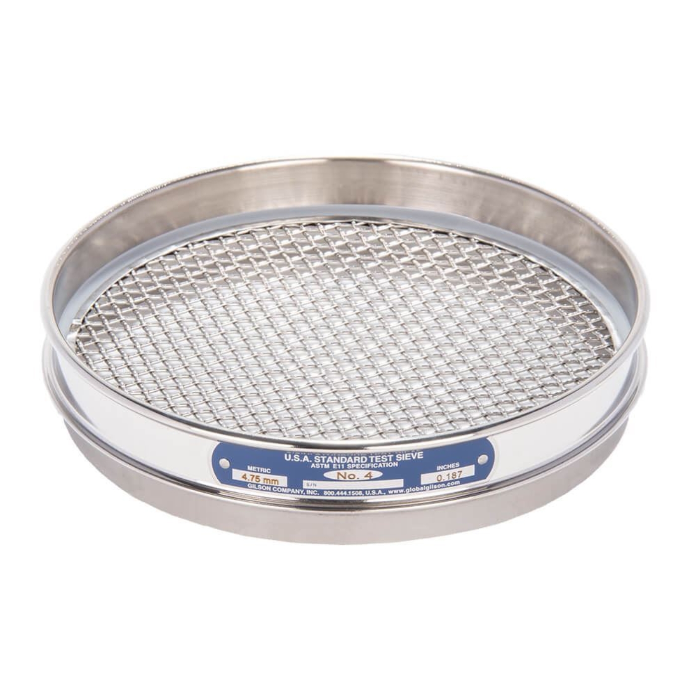 Picture of 8in Sieve, All Stainless, Half-Height, No.4
