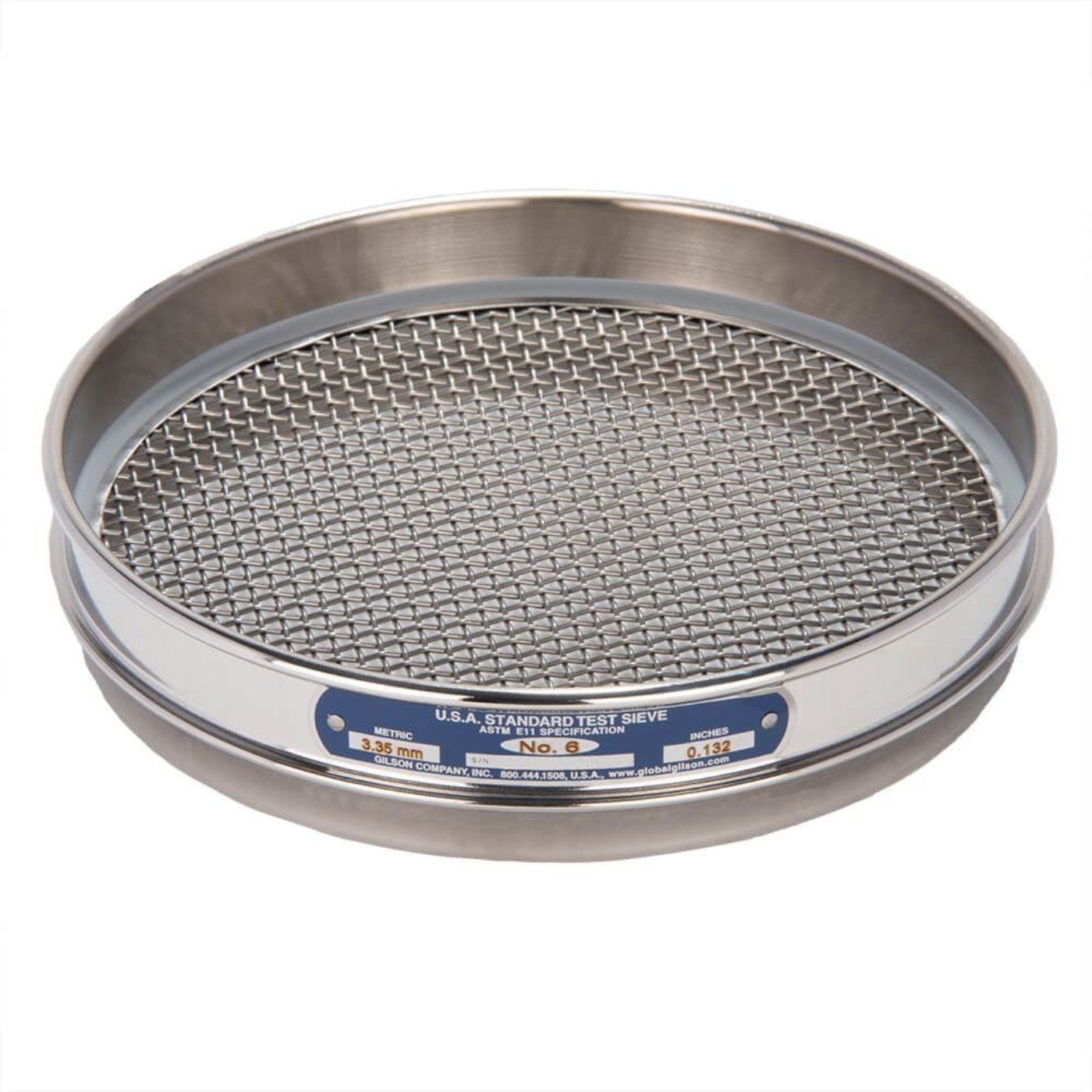 Picture of 8in Sieve, All Stainless, Half-Height, No.6