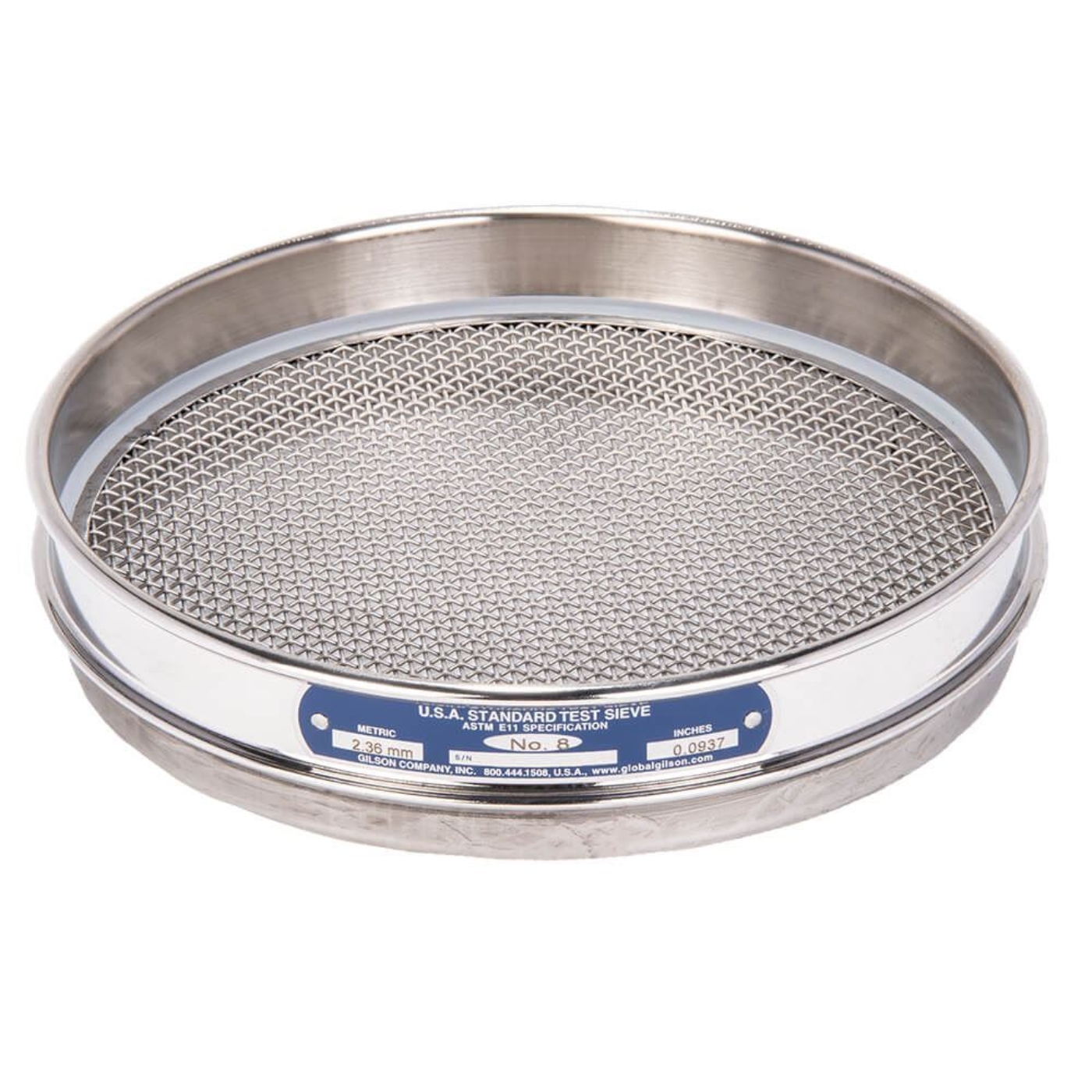 Picture of 8in Sieve, All Stainless, Half-Height, No.8