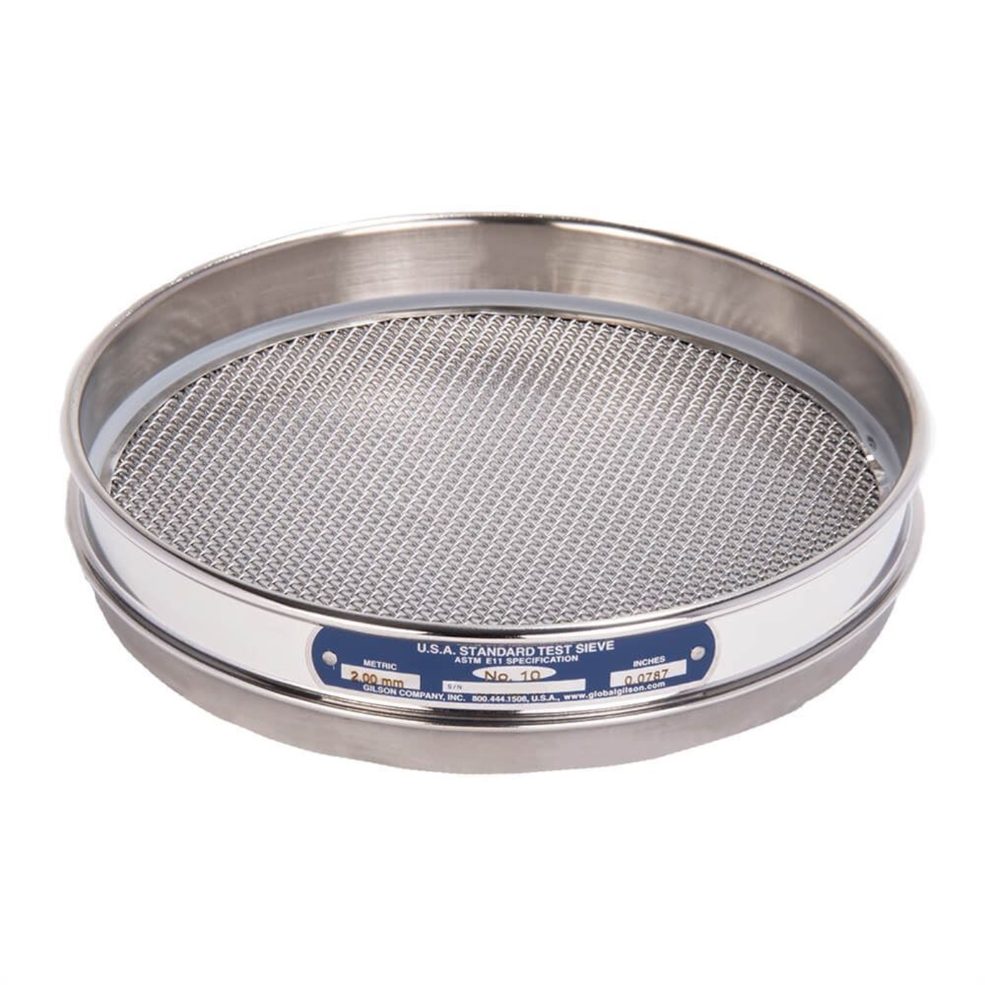 Picture of 8in Sieve, All Stainless, Half-Height, No.10
