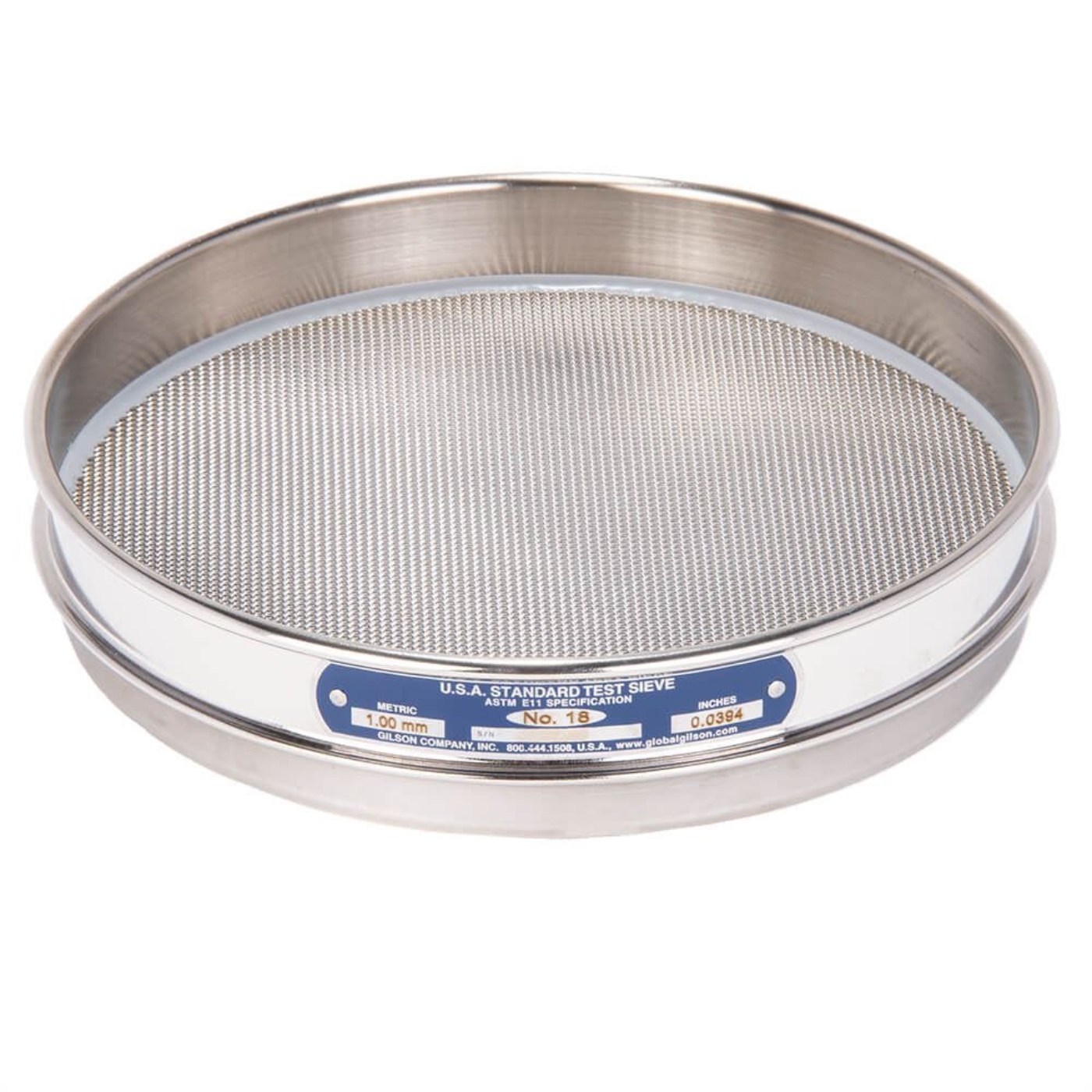 Picture of 8in Sieve, All Stainless, Half-Height, No.18
