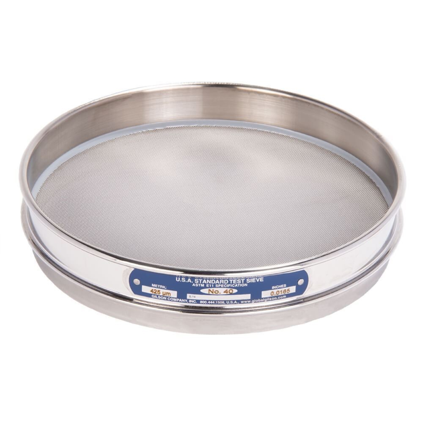 Picture of 8in Sieve, All Stainless, Half-Height, No.40