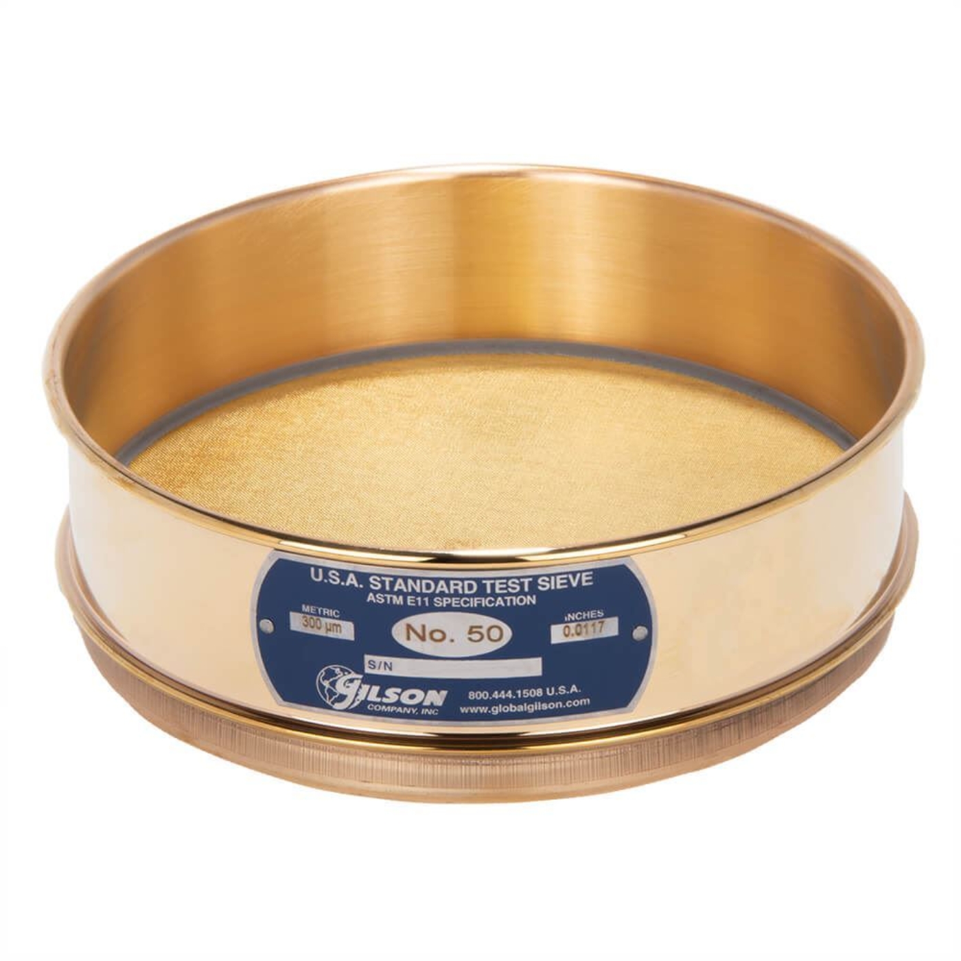 Picture of 8in Sieve, All Brass, Full-Height, No.50