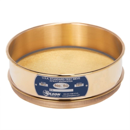Picture of 8in Sieve, All Brass, Full-Height, No.50