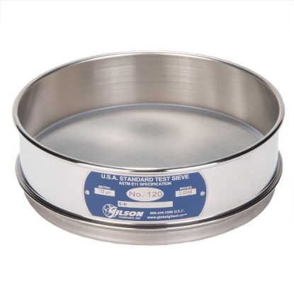 Picture of 8in Sieve, All Stainless, Full-Height, No.120 with Backing Cloth