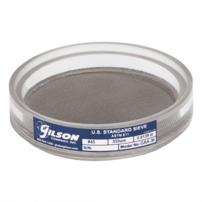 Picture of 3in Acrylic Frame Sieve, Stainless, No.45 (355µm)