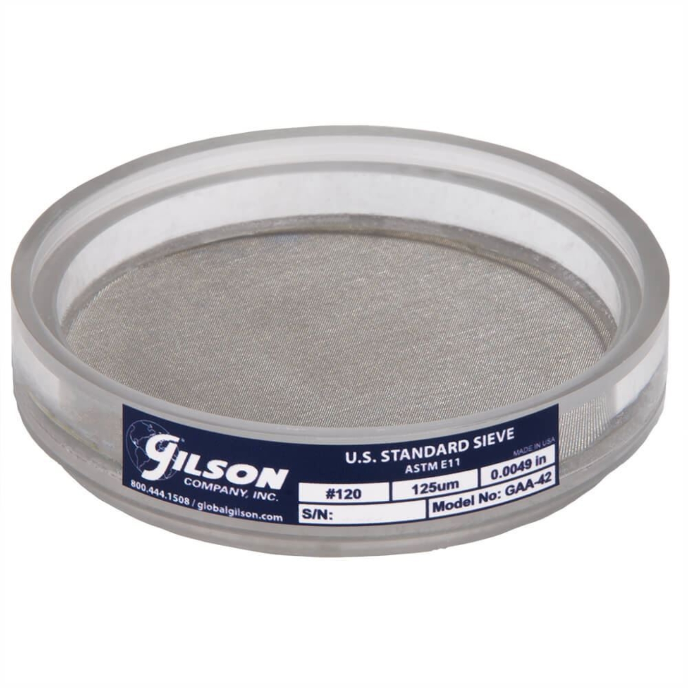 Picture of 3in Acrylic Frame Sieve, Stainless, No.120 (125µm)
