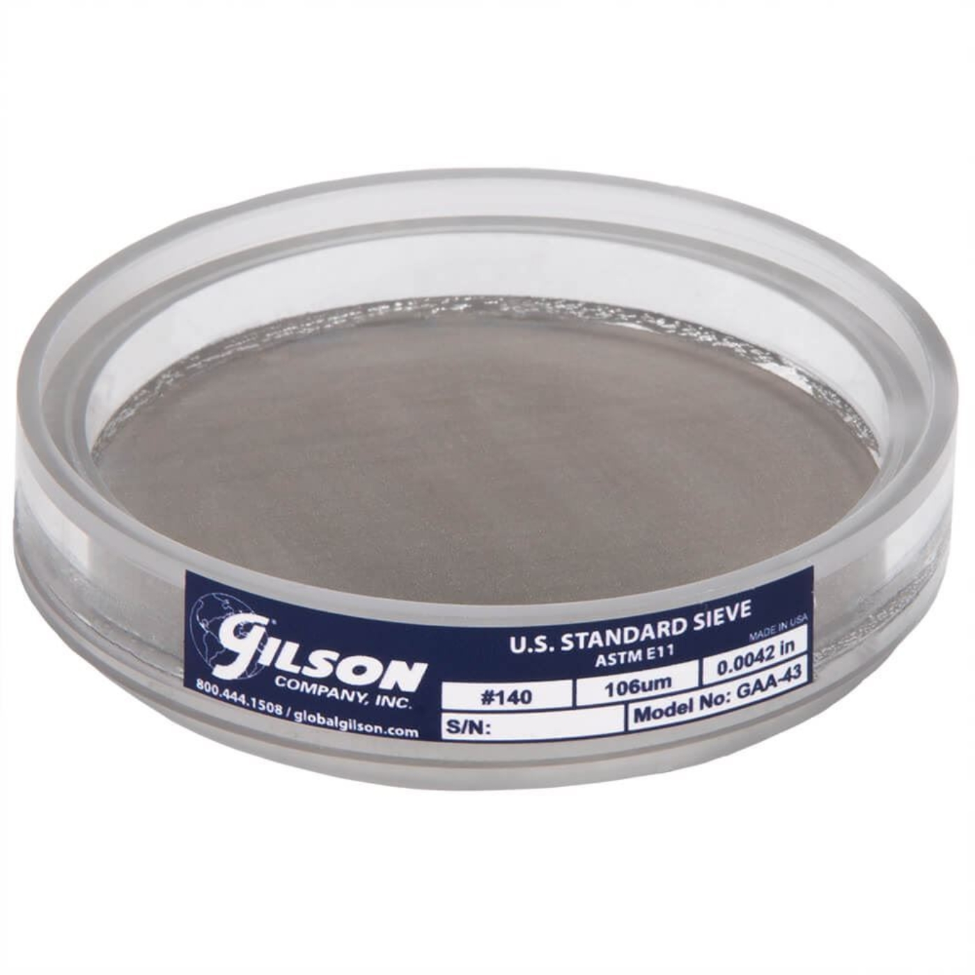 Picture of 3in Acrylic Frame Sieve, Stainless, No.140 (106µm)