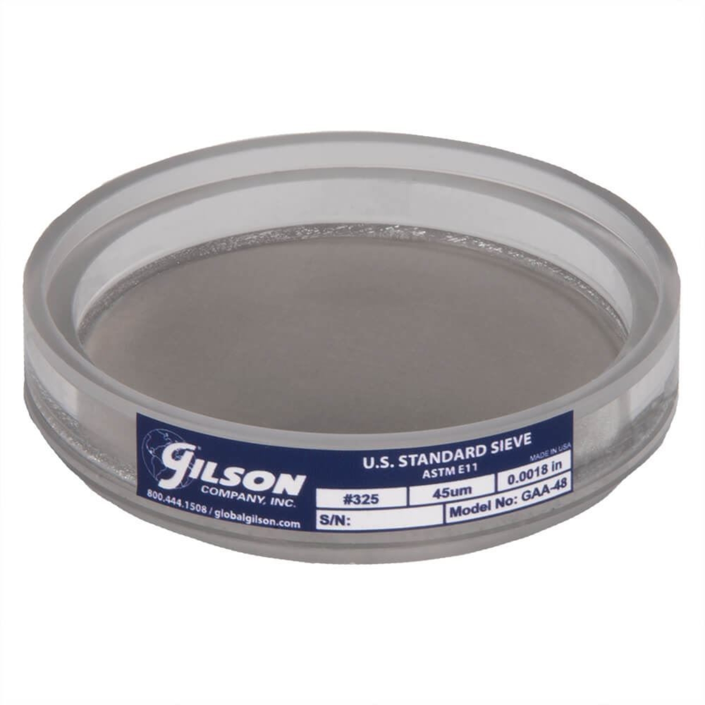 Picture of 3in Acrylic Frame Sieve, Stainless, No.325 (45µm)