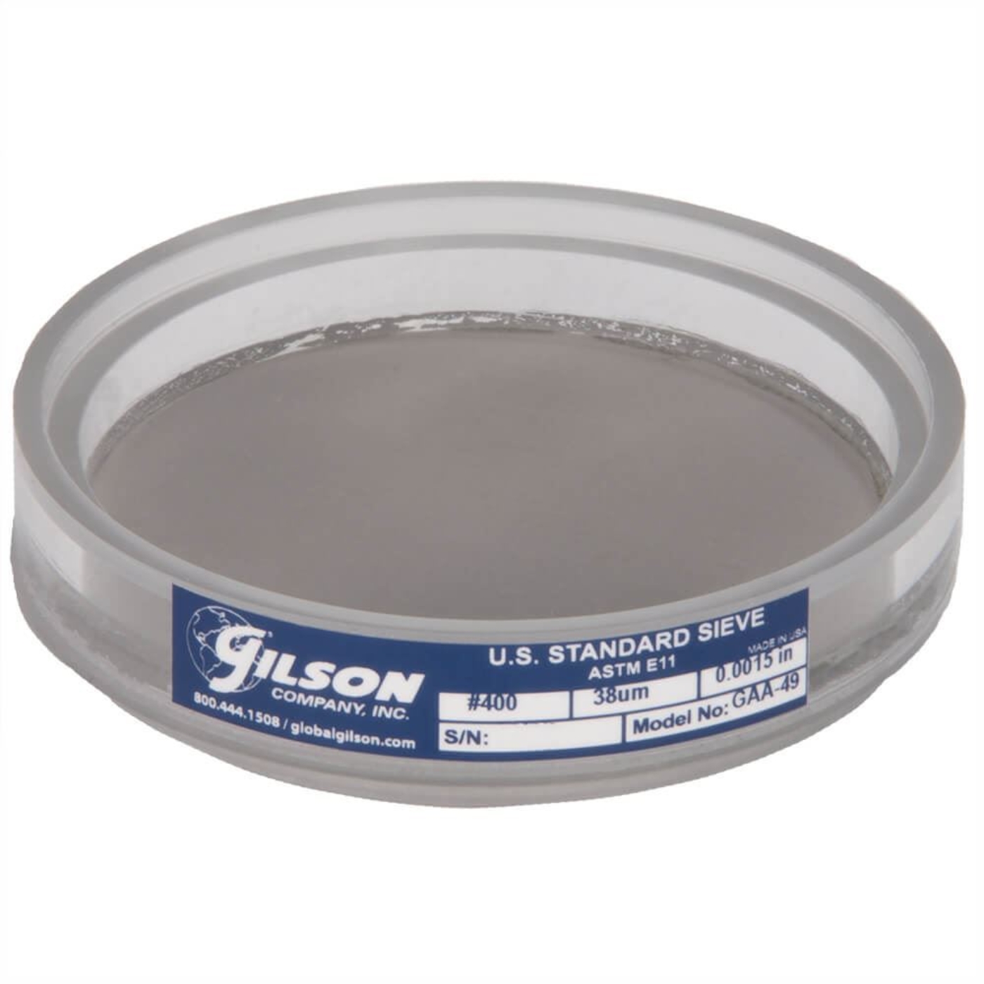 Picture of 3in Acrylic Frame Sieve, Stainless, No.400 (38µm)