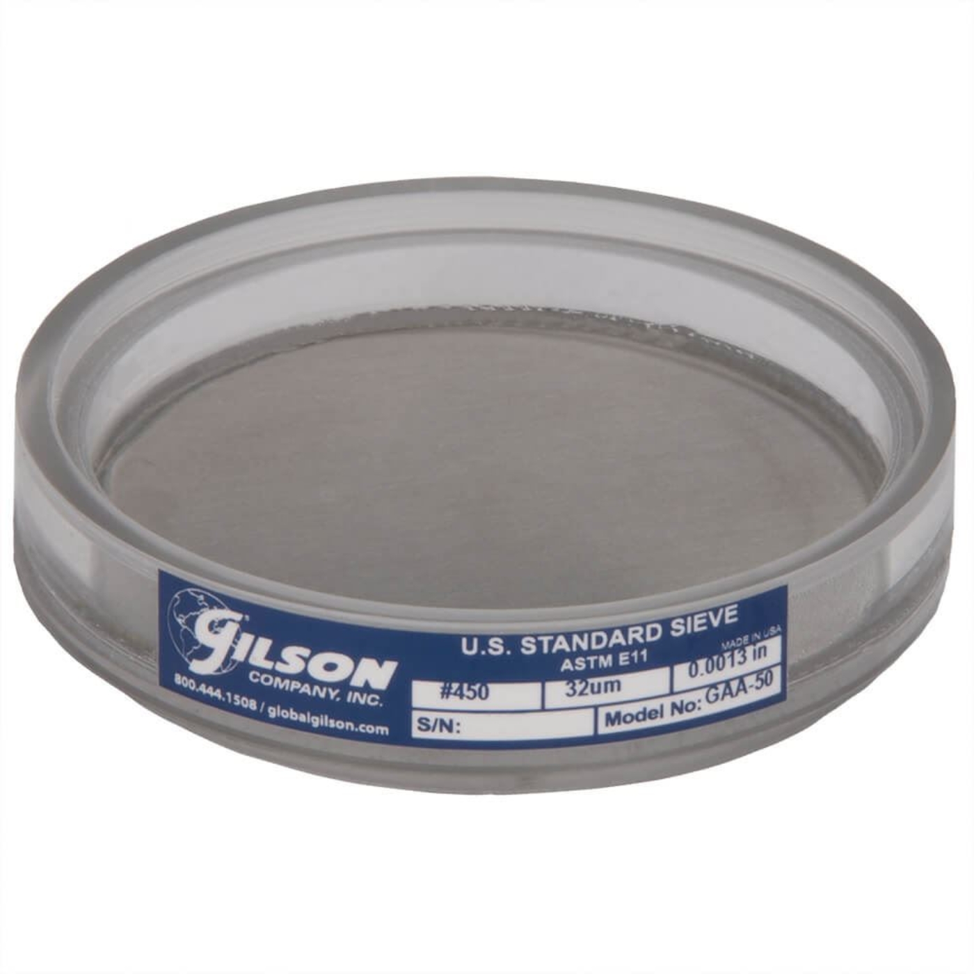 Picture of 3in Acrylic Frame Sieve, Stainless, No.450 (32µm)