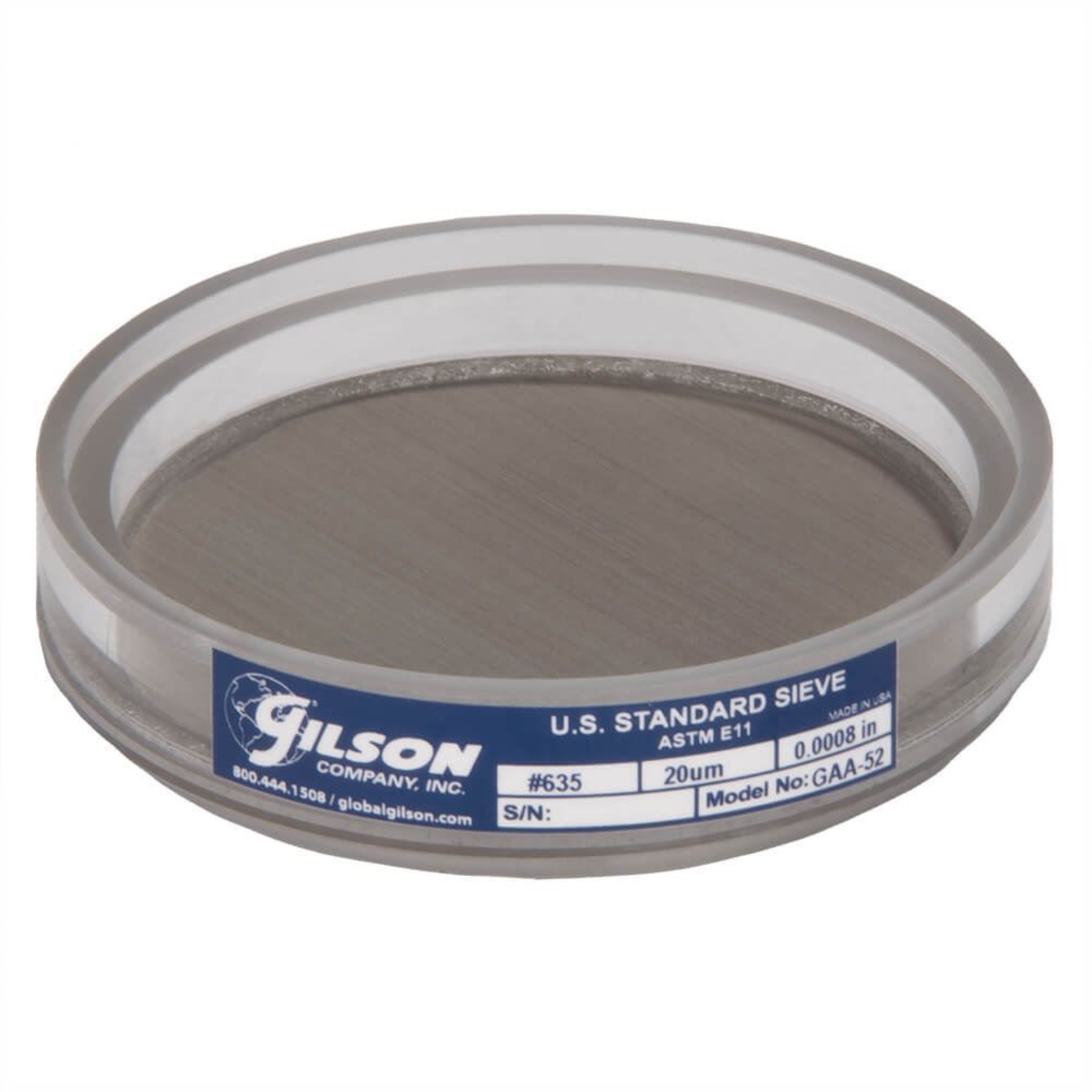 Picture of 3in Acrylic Frame Sieve, Stainless, No.635 (20µm)