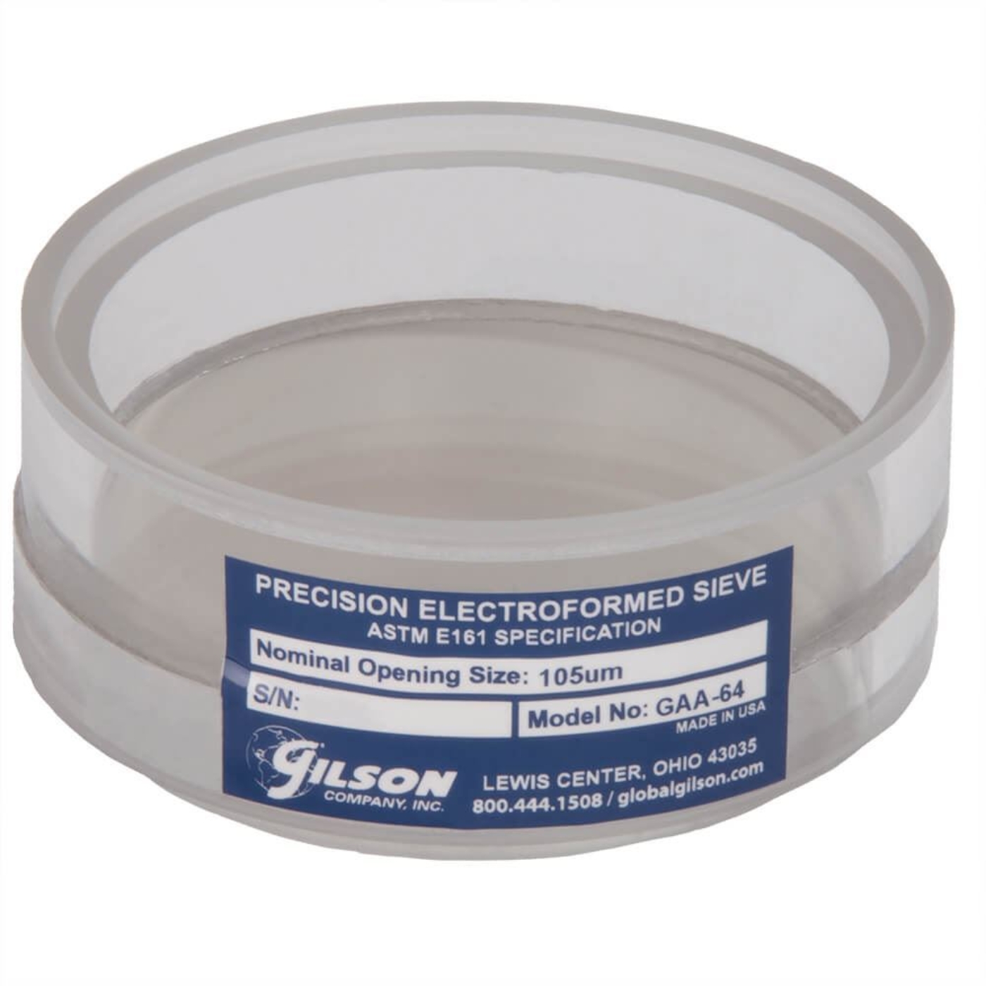 Picture of 3in Acrylic Frame Precision Electroformed Sieve, 100µm