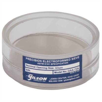 Picture of 3in Acrylic Frame Precision Electroformed Sieve, 63µm