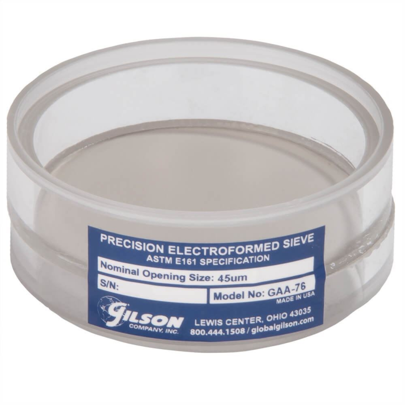 Picture of 3in Acrylic Frame Precision Electroformed Sieve, 38µm