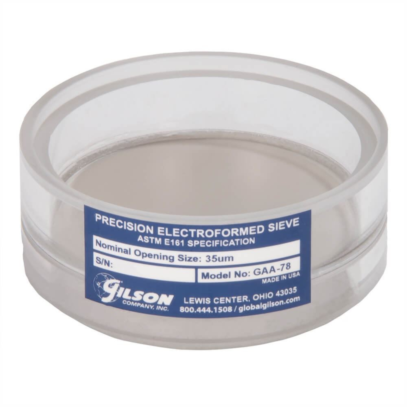 Picture of 3in Acrylic Frame Precision Electroformed Sieve, 32µm