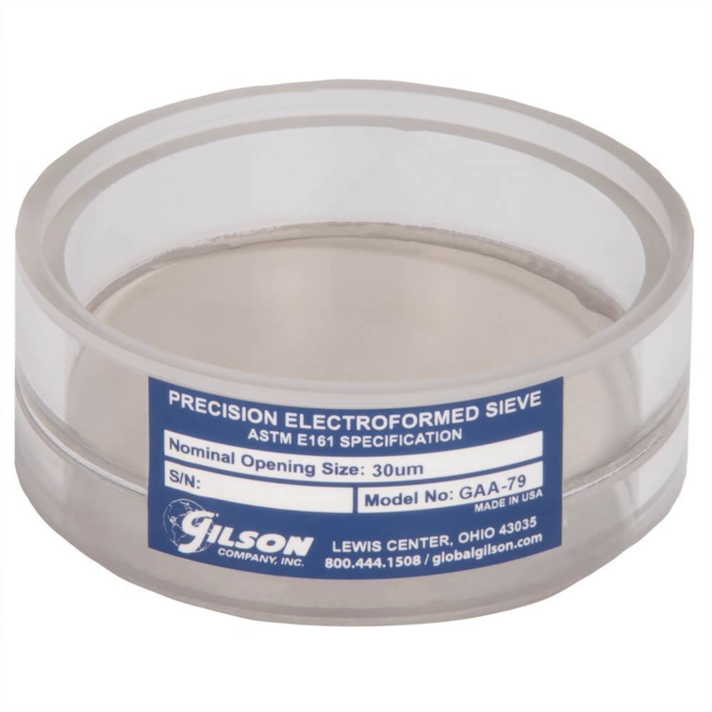 Picture of 3in Acrylic Frame Precision Electroformed Sieve, 30µm