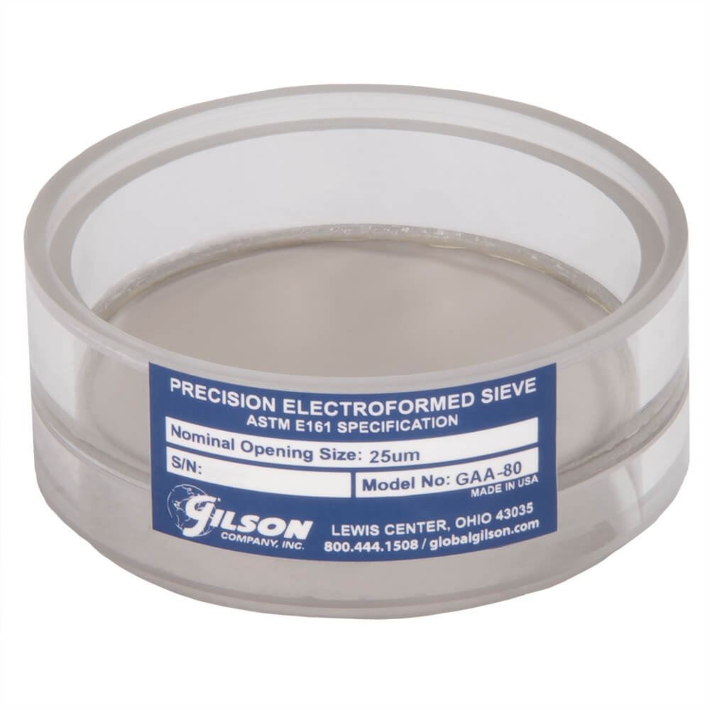 Picture of 3in Acrylic Frame Precision Electroformed Sieve, 10µm