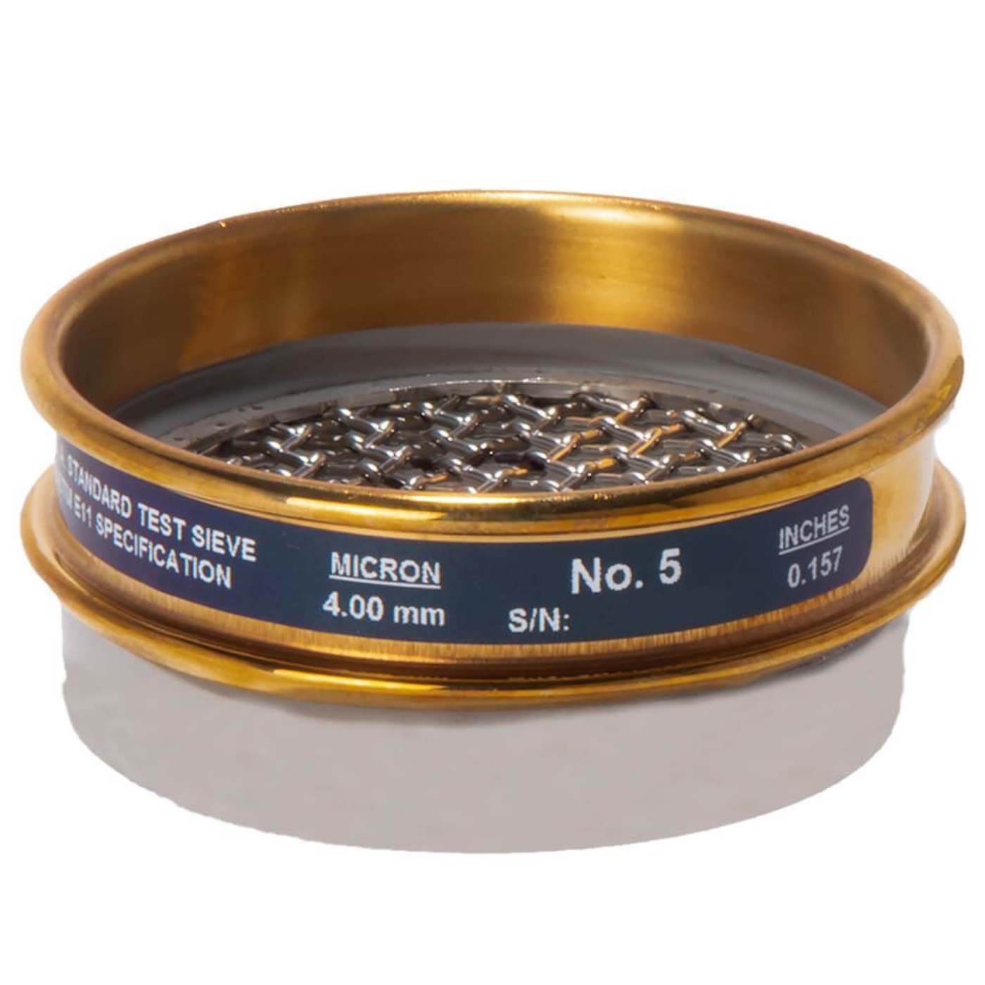 Picture of 3in Sieve, Brass/Stainless, Half-Height, No.5