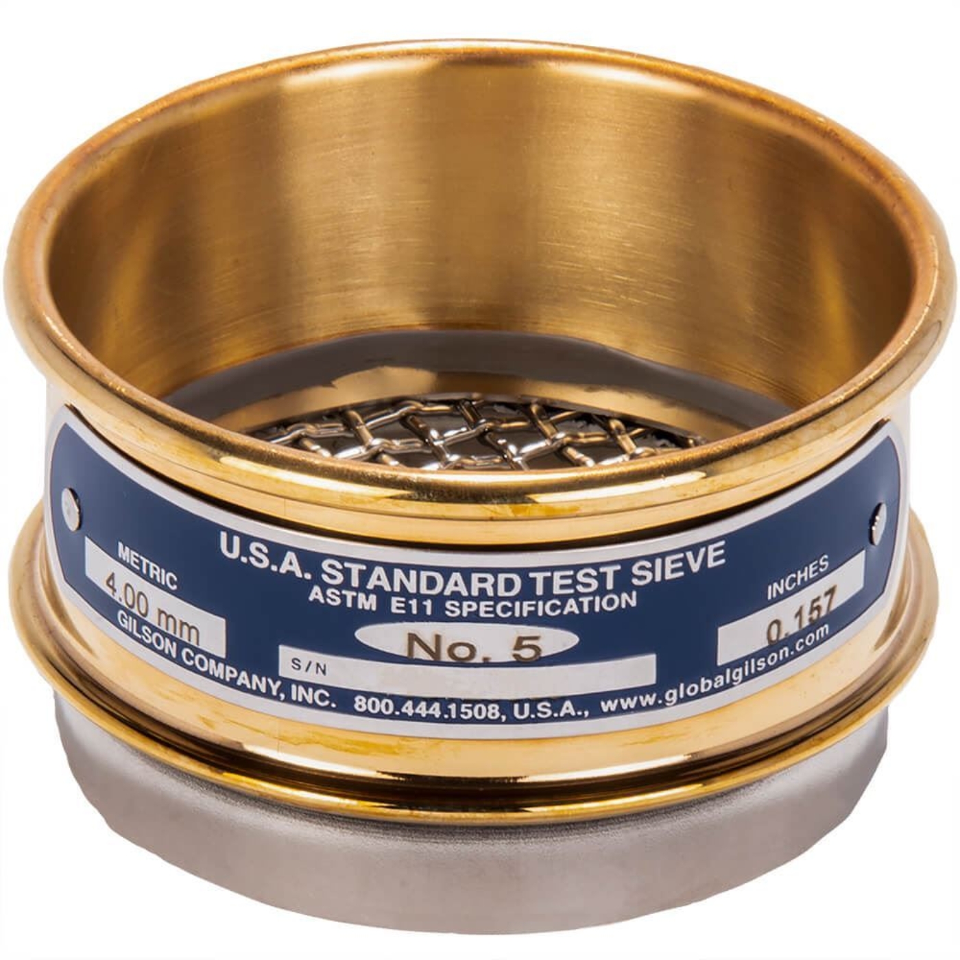 Picture of 3in Sieve, Brass/Stainless, Full-Height, No.5