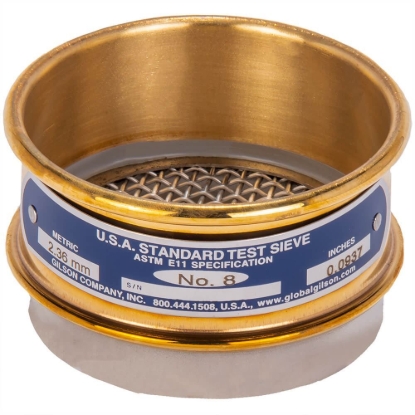 Picture of 3in Sieve, Brass/Stainless, Full-Height, No.8