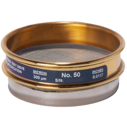 Picture of 3in Sieve, Brass/Stainless, Half-Height, No.50