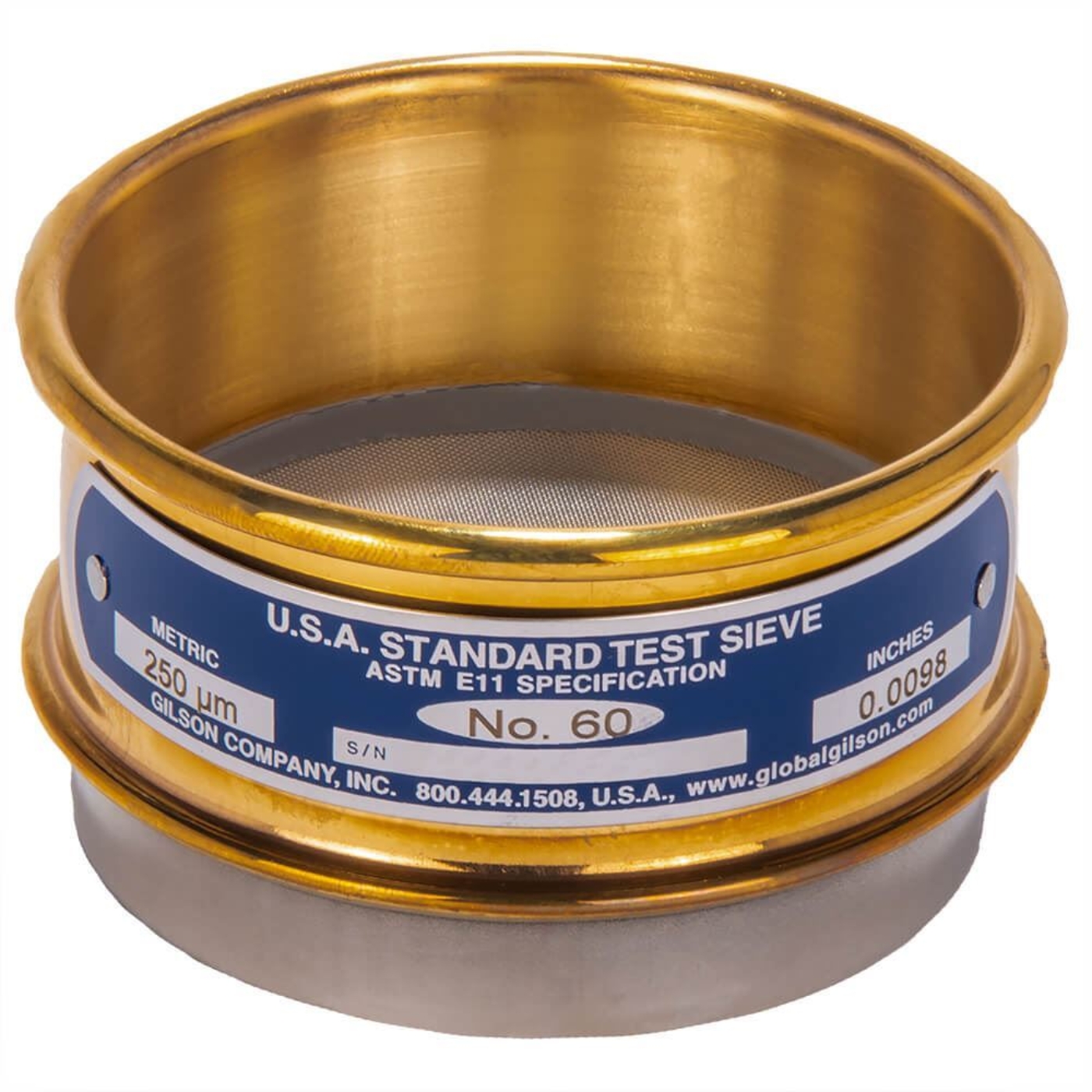 Picture of 3in Sieve, Brass/Stainless, Full-Height, No.60