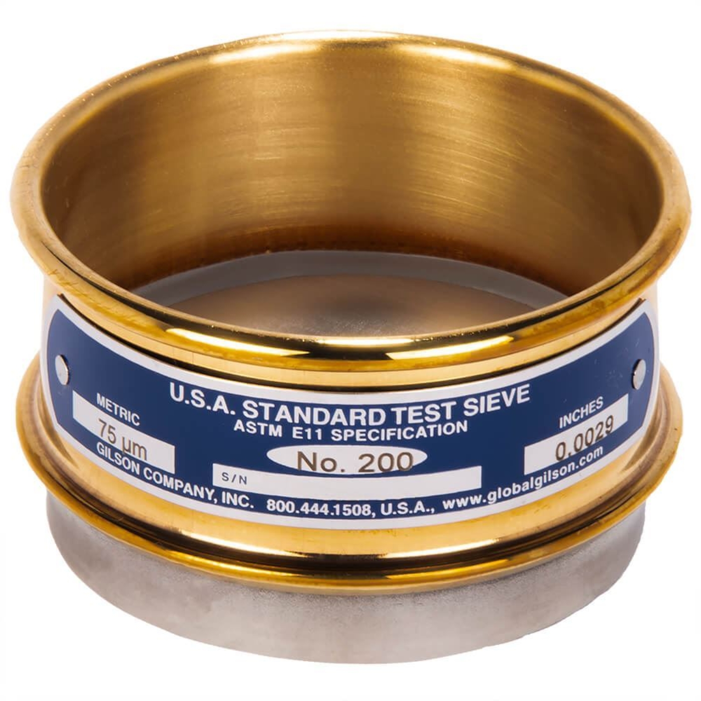 Picture of 3in Sieve, Brass/Stainless, Full-Height, No.230