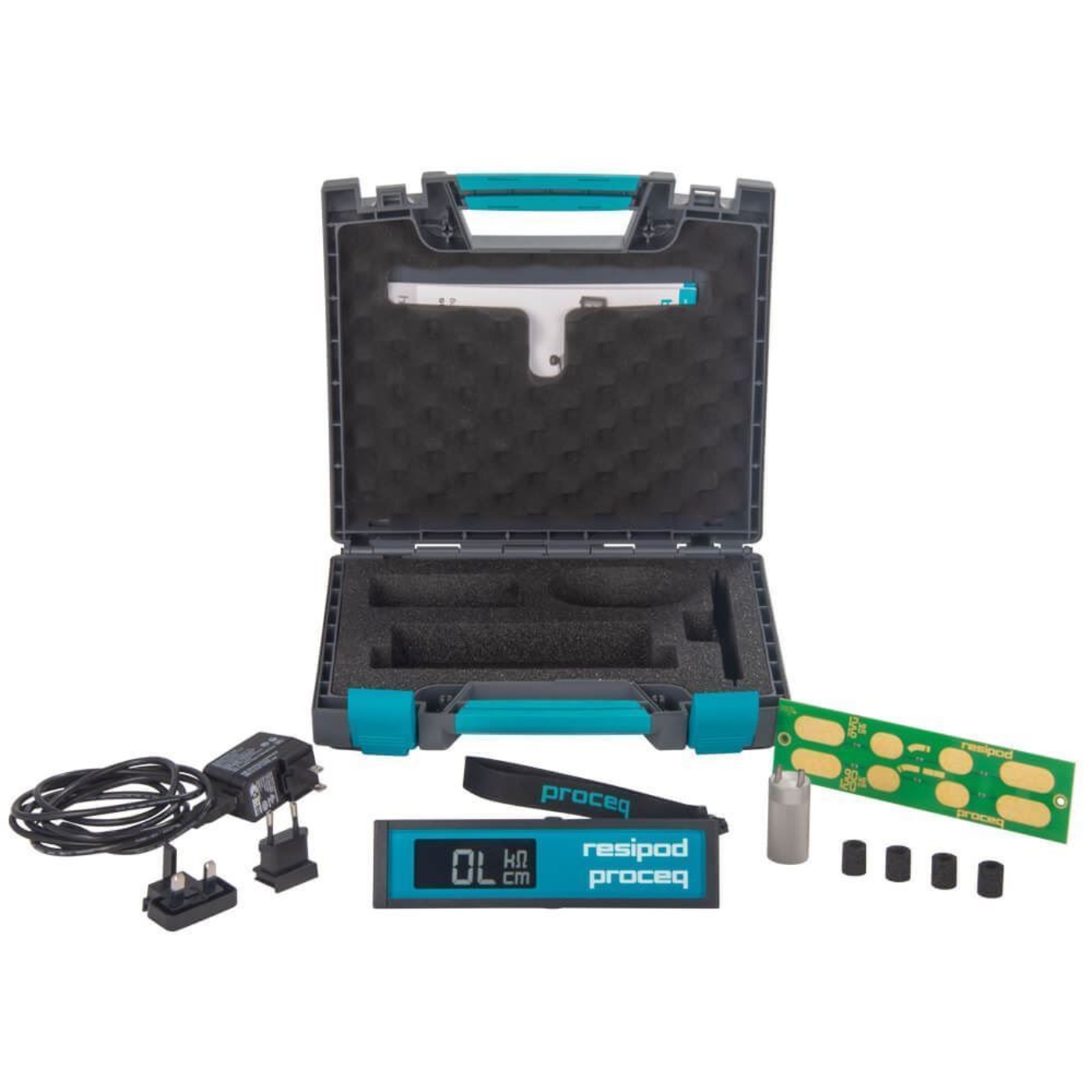 Resipod Concrete Resistivity Meter and Included Items